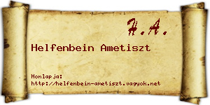 Helfenbein Ametiszt névjegykártya
